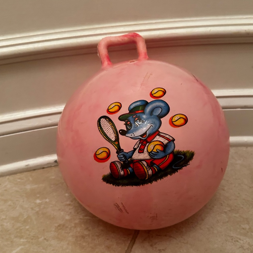 Pink Kids Bouncing Ball